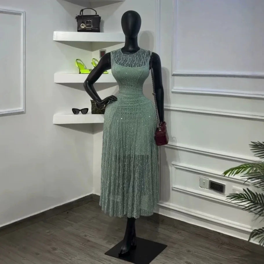 Elegant Sleeveless A-line Long Tank Dress for Women Summer 2026 Streetwear INS Education Party Cocktail Night Out Long Dresses