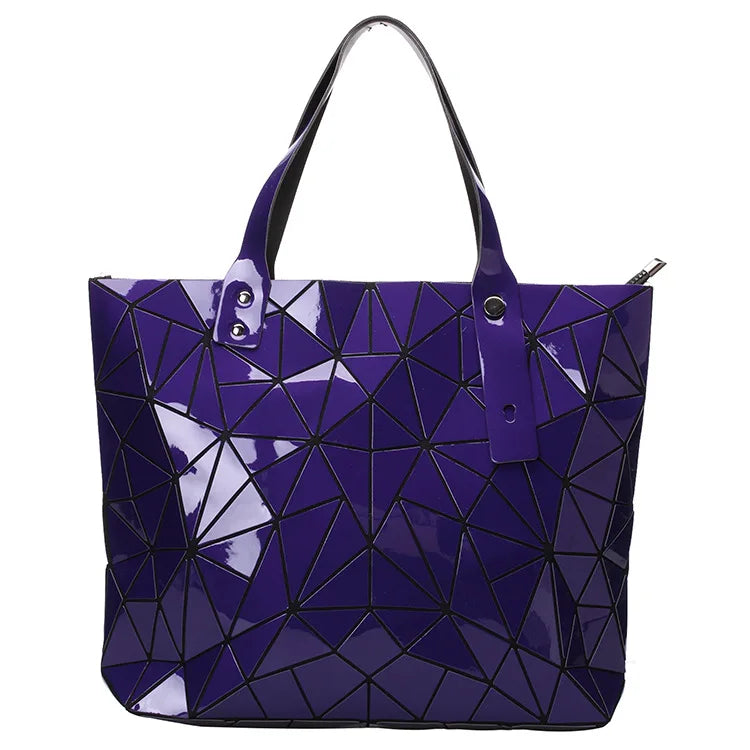 New Silver Handbags Bags For Women 2026 Summer Large Tote Bag Ladies Geometric Messenger Shoulder Bag Beach Luxury Designer