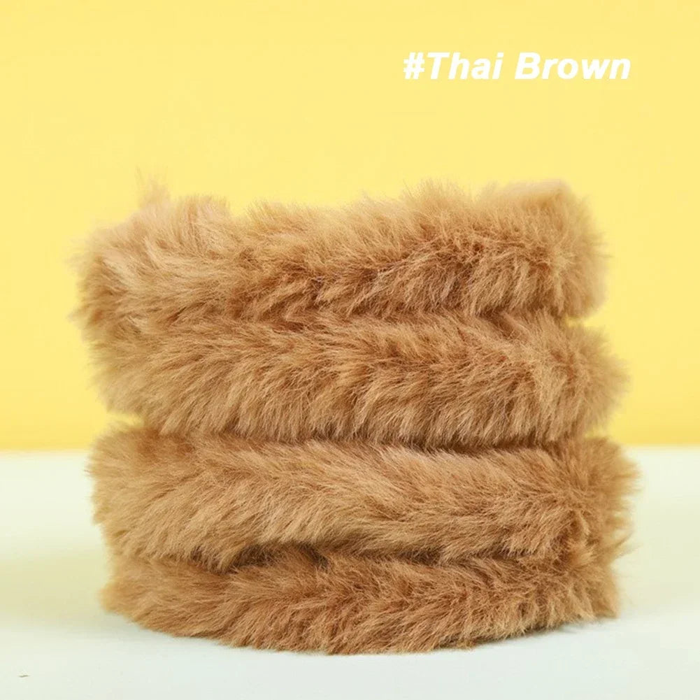 1m Plush Rabbit Hair Twisting Rod Color Fur Ribbon Tapes Rod DIY Gift Plush Twist Wire Stick Dog Toy Handmade Sewing Accessories