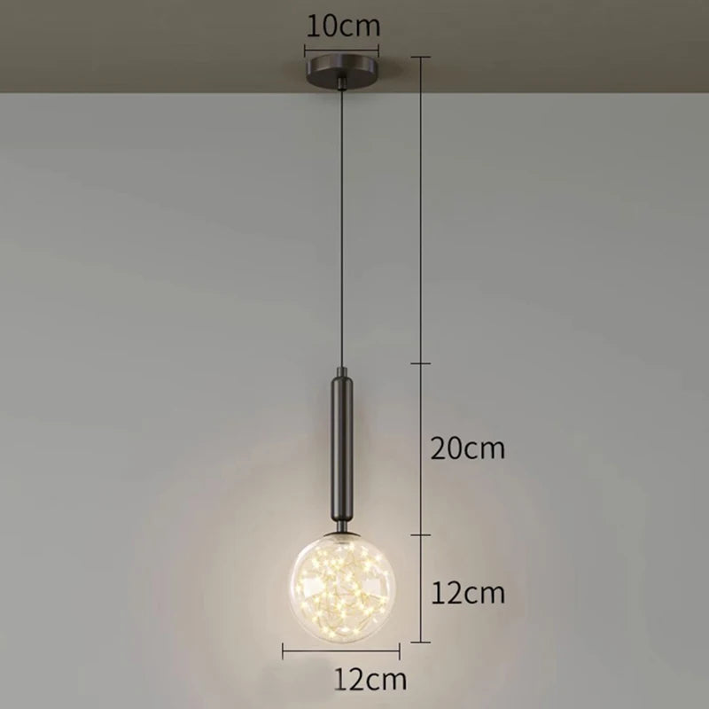 1 PC Modern Home Decor LED Lights Bedroom Lamp Bedside Pendant Light Lamps LED Chandeliers Hanging Light Indoor Lighting