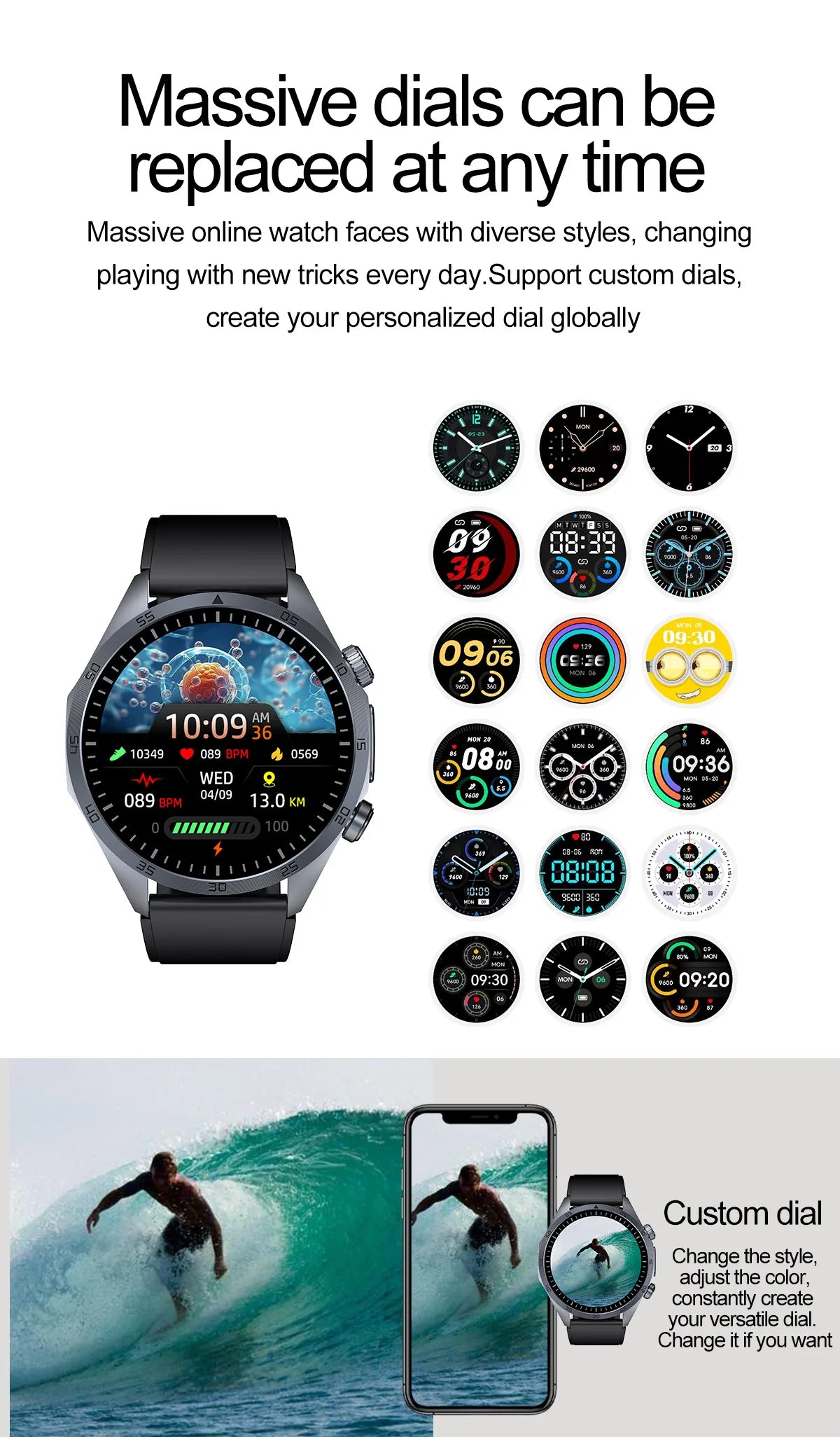2026 New Medical Grade ECG Smart Watch Laser Treatment Accurate Measurement Blood Lipid Blood Oxygen BMI Sport Health Smartwatch