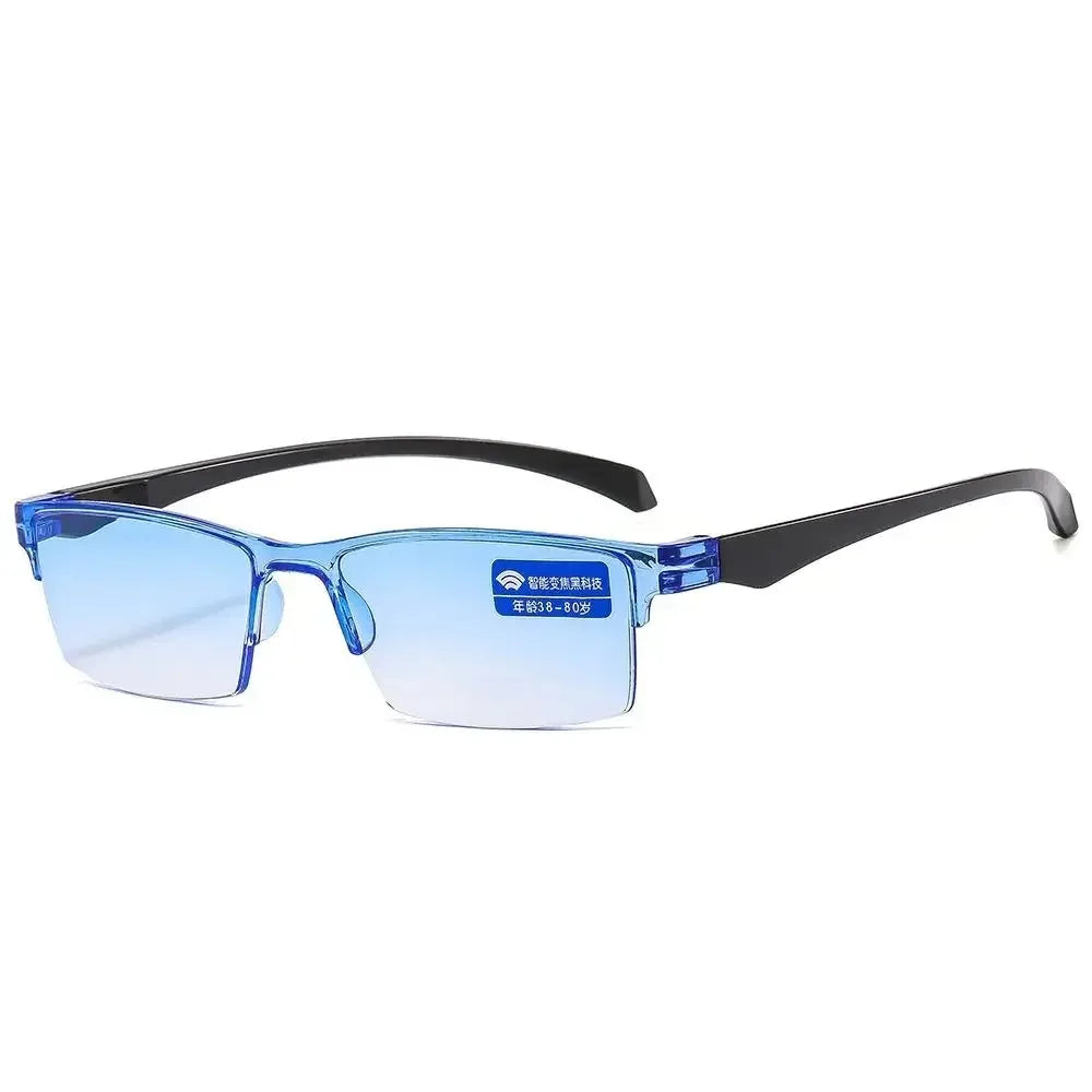 Smart Automatic Zoom Reading Glasses Rimless Optical Presbyopia Eyewear Ultralight Spectacle Blue Light Glasses Unisex
