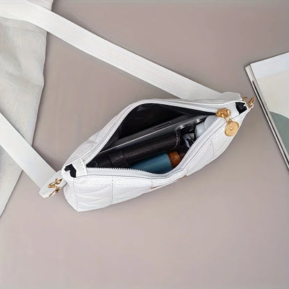 Fashionable Women's Crossbody Bag, Adjustable Shoulder Strap, Triangular Small Square Bag, Versatile Casual Chain Shoulder Bags