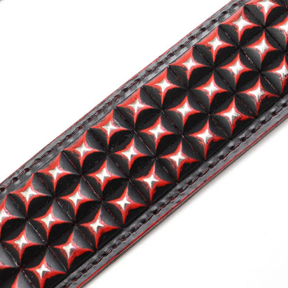Genuine Leather Big Dog Collar 2inch Wide Diamond Dog Collars Durable Spike Pet Necklace Luxury for Medium Large Dogs Pitbull
