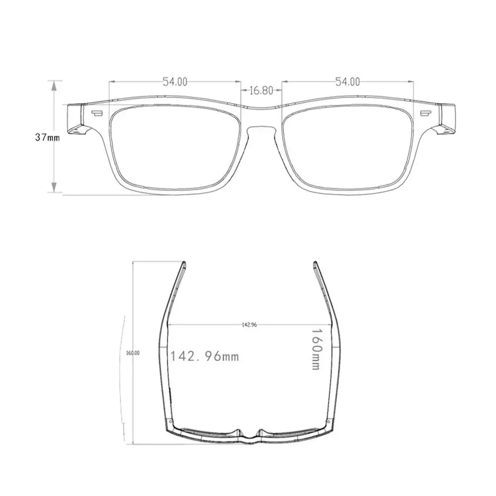 Smart Glasses Wireless BT 5.0 Hands-Free Calling Music Audio Sport Headset Eyewear Intelligent Eyeglasses IPX7 Waterproof