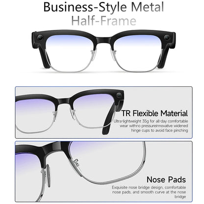 AI Smart Glasses To Take Photos Videos 800W HD Camera Intelligent Translation Photo-taking And Object Recognition Smart Glasses