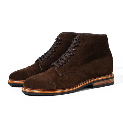 New Handmade Cow Suede Leather Men Shoes Vintage British Autumn Winter Business Ankle Boots Work Tooling Motorcycle Boots