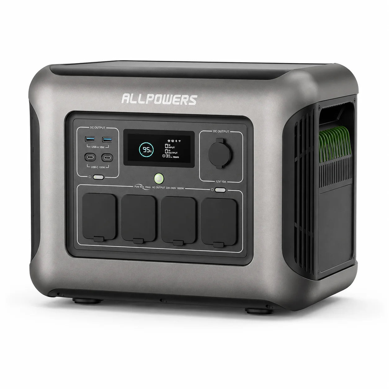 Portable Power Station 1600W 1056Wh LiFePO4 Battery Solar Generator Outdoor Camping Power Supply UPS Backup Energy Storage