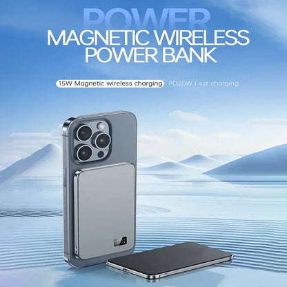 Lenovo PD22.5W Fast Charging Magsafe External Battery Magnetic Wireless Power Bank 500000mAh For iPhone Samsung