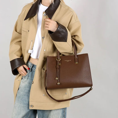 Genuine Brand Top Quality Leather Handbag Women's Tote Messenger Sac Designer Large Capacity 3 Levels Shoulder Crossbody Bags