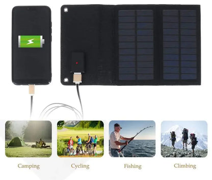 40W/70W Foldable Phone and Computer Fast Charging USB Waterproof Solar Panel Suitable for Camping and Hiking