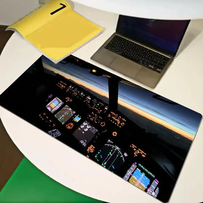 Rolling in the Sky: Professional Helicopter Cockpit Mouse Pad - XXL Gaming Desk Mat for Flight Simulator & Office XAXC