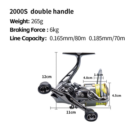 FISHINGFANS ORCA D01 Spinning Reel 5.2:1  5+1BB 6KG Max Drag,Lightweight CNC Spool for Lure Fishing,Smooth Power Transmission