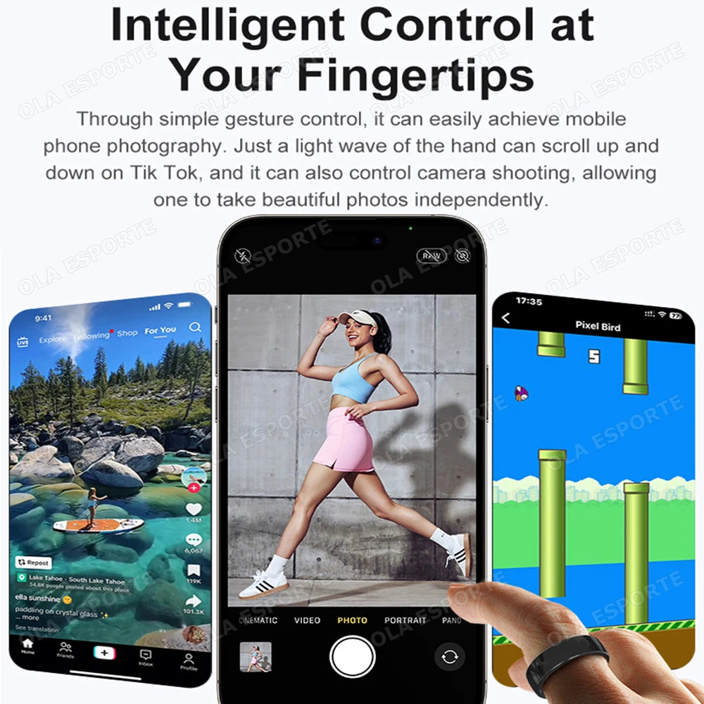 2026 New Hot Couple Smart Ring with Charging Case Heart Rate Sleep Health Monitor Pedometer Fashion Ceramic Ring For Android IOS