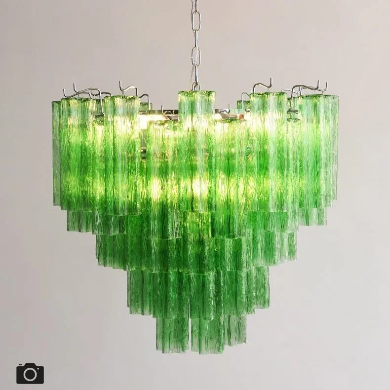 Designer Murano Ceiling Chandeliers Pink Colorful Glass LED Hanging Pendant Lights for Living Dining Room Bar Villa Art Lighting