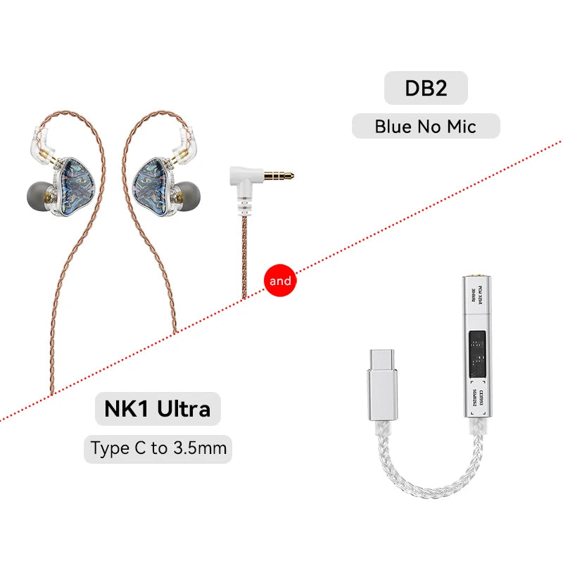 NICEHCK DB2 Wired Earbud IEM 1DD+1BA Hybrid Dual Driver HiFi Earphone With 0.78 2Pin Interface Warm Vocal Music In Ear Monitor