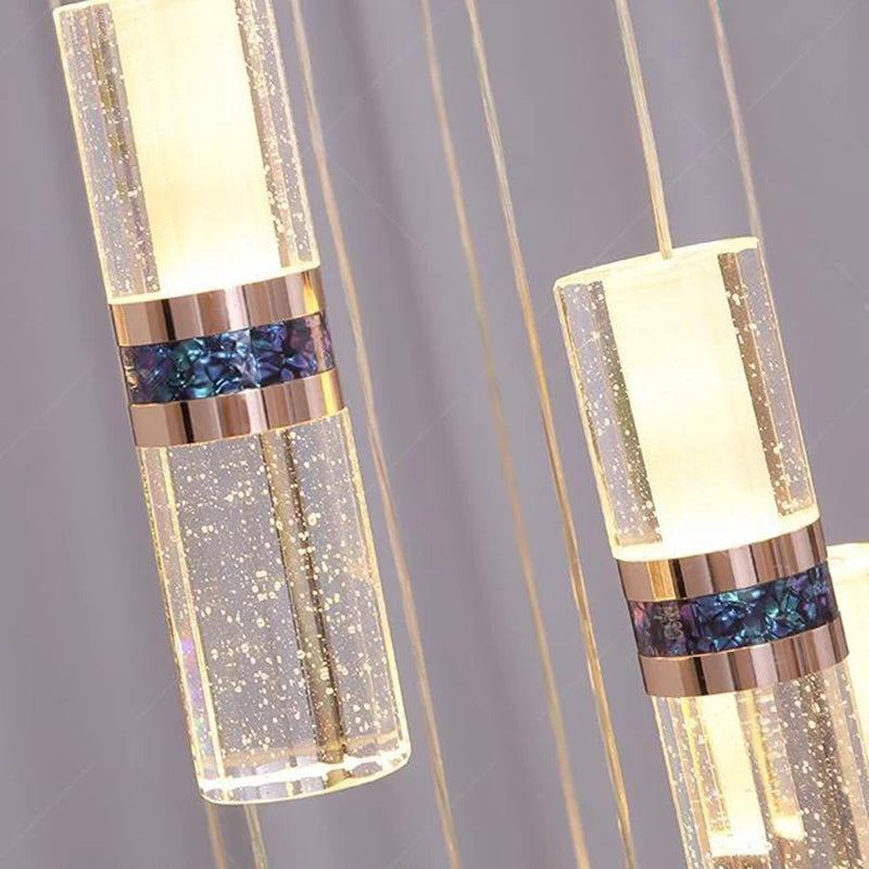 Modern home decoration crystal chandelier, stair Pendant lamp, living room Pendant lights, interior lighting