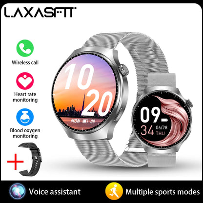 LAXASFIT 2026 New Smartwatch 1.52-inch HD Display Wireless Charging Bluetooth Calling Men's Sports Smart Watch