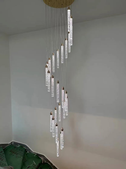 Modern Ceiling Chandelier Luxury Staircase Crystal Chandeliers Duplex Attic Villa Living Room Pendant Lights Home Decor Lighting