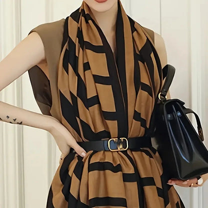 Fashion Cotton Linen Lightweight Wrap Women Ultra-Soft Breathable Shawl Summer Fall Winter Daily Use Travel Fashion Accessory