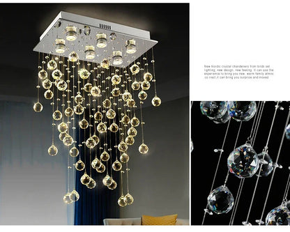 Modern Led Crystal Chandelier For Living Dining Room Luxury Kitchen Indoor Lighting Creative Home Decor Lamp K9 Cristal Lustre