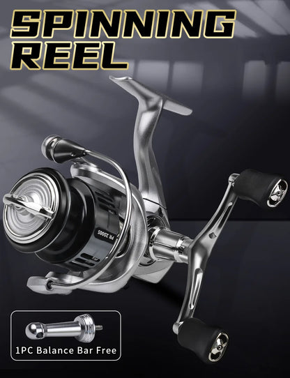 Spinning Fishing Reel 7+1BB Stainless Steel Bearings 5.2:1 6KG Max Drag Left Right Handle Saltwater Freshwater Lure Reel Tackle