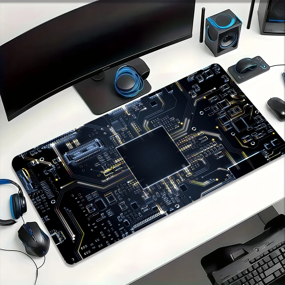 Mechanical Circuit Board Inside M-Motherboard  Mouse Pad Non-slip Thickened Large Writing Lockedge Gaming Cushion Office Student