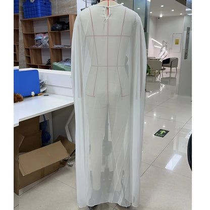 Elegant Fashion Mesh Sheer Poncho Top Women Chiffon Shawl Cape Capelets for Evening Dress Shawl Wraps Cover Up Wedding Party