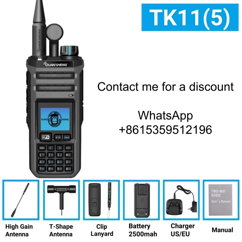 Quansheng Original Tk11 (5)  27 Mhz Walkie Talkie Handheld 10W Frequency Wireless Am Fm Ham
