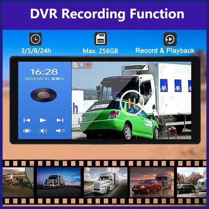 10.36 Inch Screen Car/RV/Bus/Truck AHD Monitor System 1080P Vehicle 4 Channel Camera Night Vision Reversing Parking Recorder