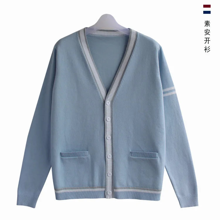 Japanese JK Uniform Cardigan Class Uniform British Student School Uniform Knitted Sweater
