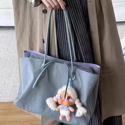 Nylon Women's Commuter Tote Bag Minimalist Large-capacity Tote Bag Ladies Multi-layer Waterproof Computer Shoulder Nylon Handbag