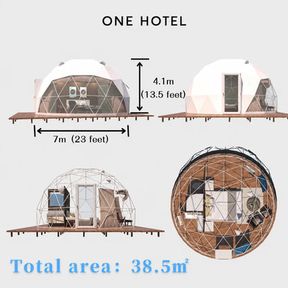 Luxury Geodesic Dome Tent Waterproof PVC Spherical Glamping House Transparent Bubble Tent For Resort Villa Commercial Rental