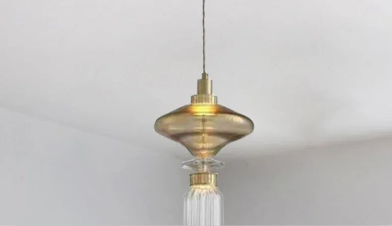 Modern Pagoda Home Design Glass Led Pendant Lights for Living Dining Table Room Apartment Bar Counter Simple Lusters Luminaires