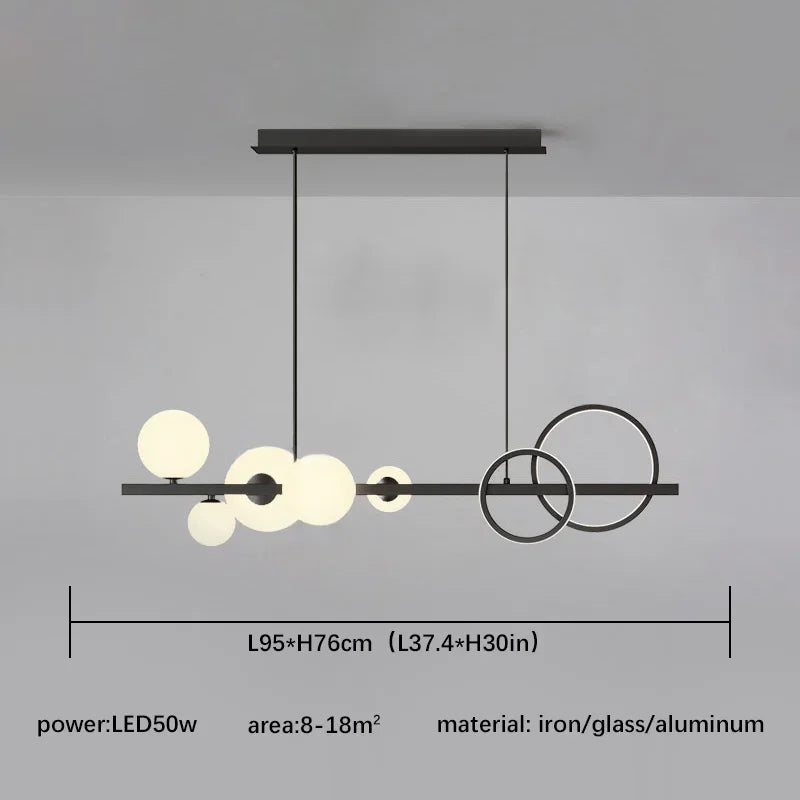 Magic Bean Long Pendant Lights Nordic Restaurant Modern Creative Kitchen Light Luxury Living Room Bar Decor Lighting G9 Bulb