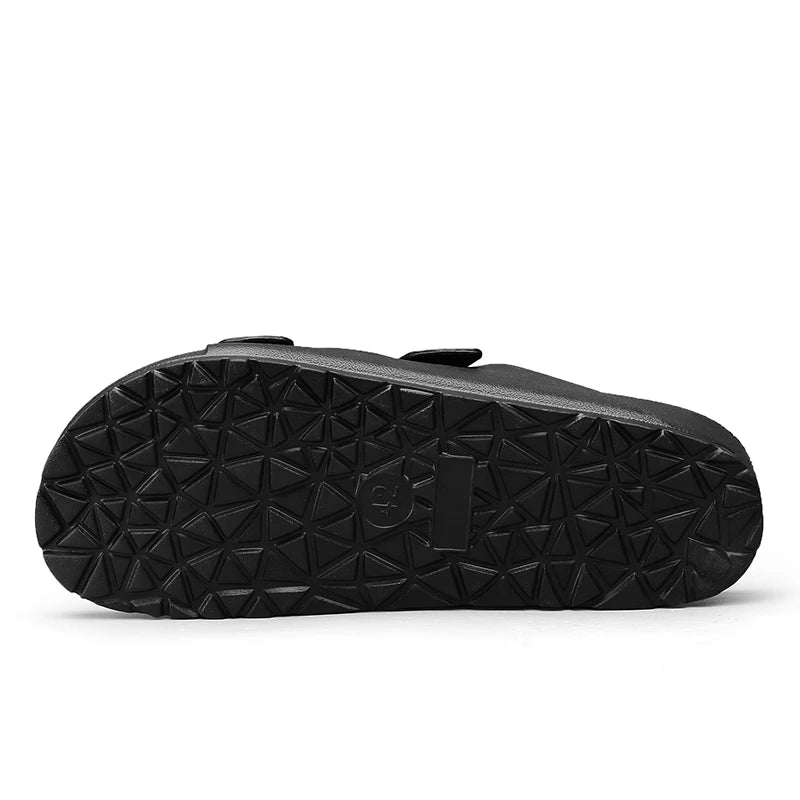 Men's straight line slippers plastic EVA one-time molding waterproof and wear-resistant human functional learning sandals