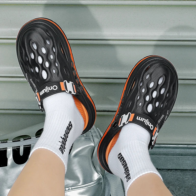 Summer Men's Beach Clogs Outdoor Sandals Comfortable Slippers EVA Slides For Men Casual Garden Shoes Male Women Beach Slippers