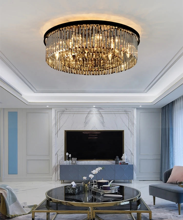Nordic Designer Luxury Ceiling Chandeliers Modern LED Crystal Pendant Lights for Bedroom Living Room Light Fixtures