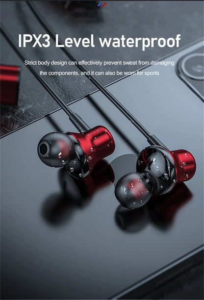 EARDECO 100 Hours Playback Bluetooth Headphone Bass Inear Wireless Headphones Neckband Earphones Headphones Sport Stereo TF Card