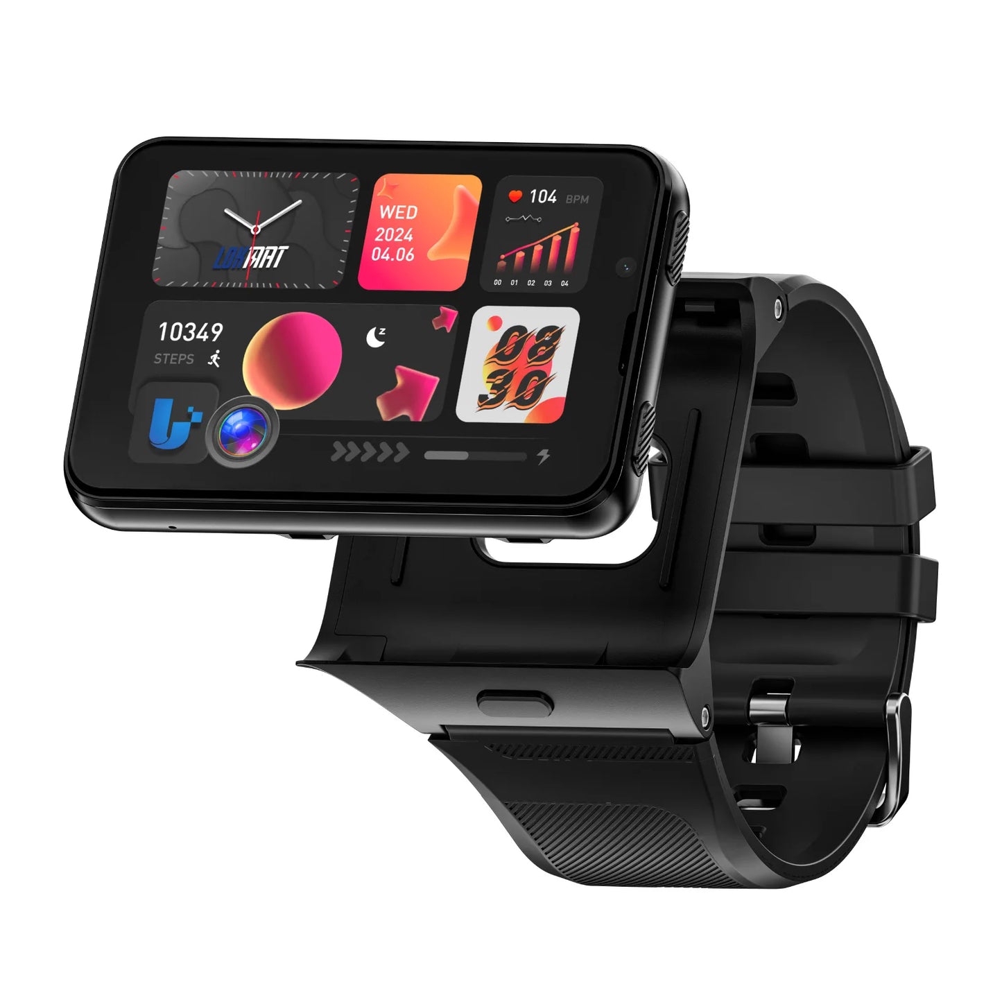 LOKMAT APPLLP MAX-NEW 4G LTE Smartwatch 2.8" Touch Screen WiFi Dual Camera Video Call Heart Rate Monitor Smart Watch for Android
