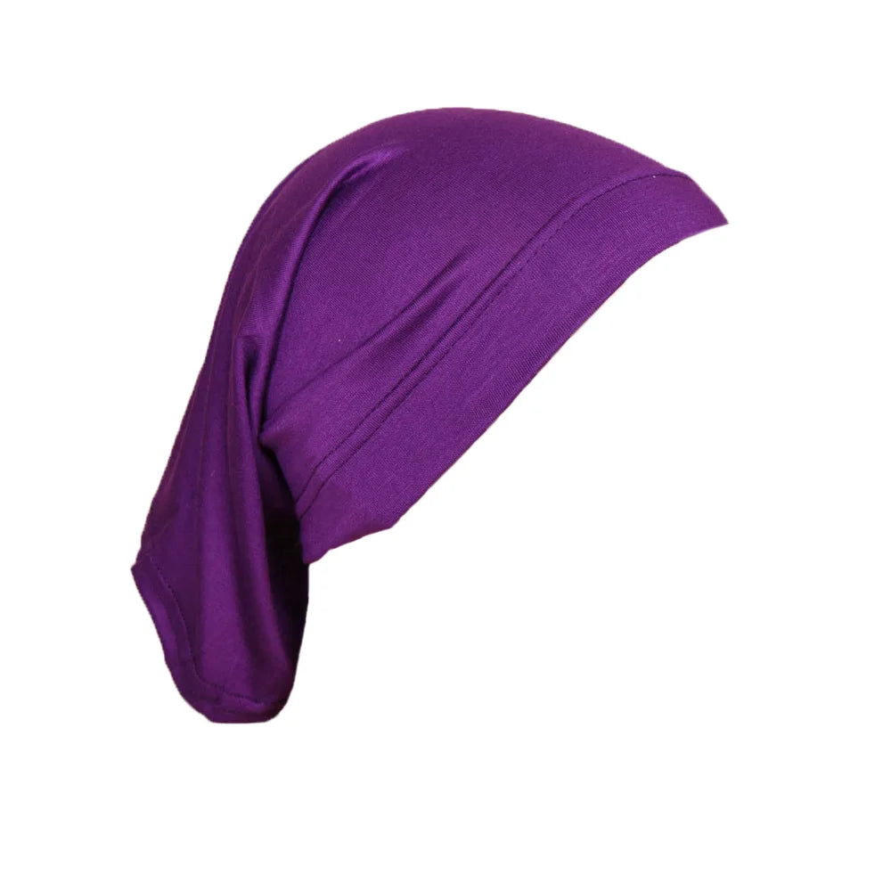 BOHOWAII Muslim Inner Under Hijab Cap Ramadan African Hat Malaysian Modal Cotton Instant Bonnet Femme Musulman Headband