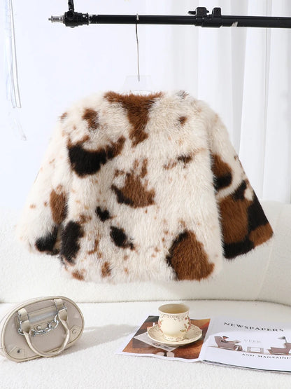【Eco-Friendly Mink Fur Children's Outerwear】New Autumn and Winter Children's Faux Fur Coat, Featuring Top-Grade Synthetic Fur and Luxurious High-Low Texture Mink Craftsmanship, Offering a Light Luxury Feel Like Natural Fu