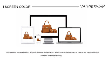 3 Sets Or 1 Big Bag Women's Handbag Large Capacity Bags Luxury Shoulder Crossbody Bags Small Coin Purse Quality Leather Sac Hot