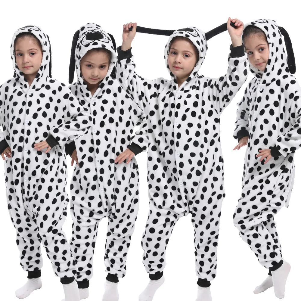 Adults Animal Cosplay Pajamas Flannel Onesies Costume Jumpsuit Pajamas Hooded Sleepwear Halloween One Piece for Performing