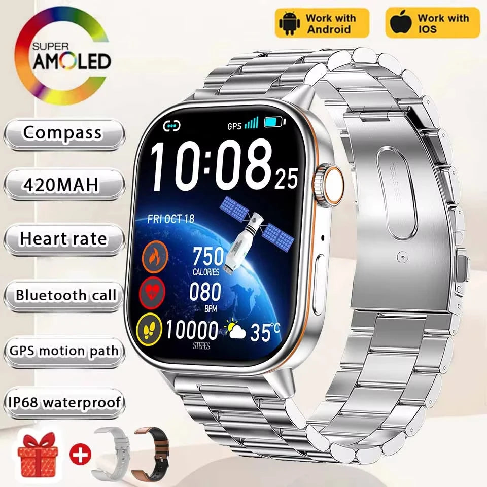 2026 New Multifunctional Smartwatch Women Gift Built-in GPS Bluetooth Call Music Fitness Sports Bracelet Sleep Monitor Watch Lad