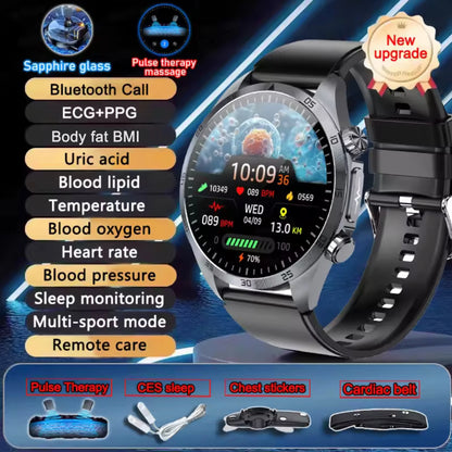 2026 New Medical Grade ECG Smart Watch Laser Treatment Accurate Measurement Blood Lipid Blood Oxygen BMI Sport Health Smartwatch