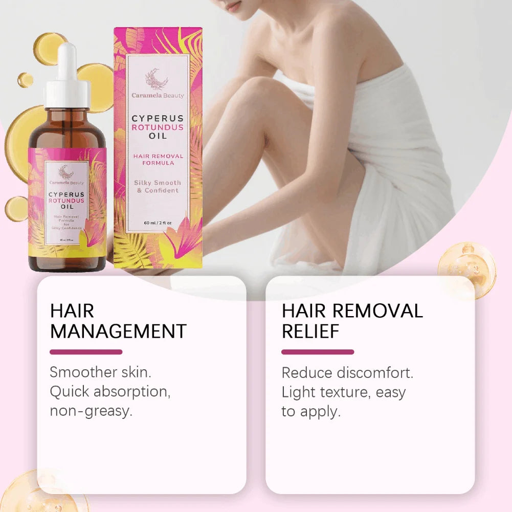 Caramela Beauty Oil for Hair Removal Soft Smooth Skin Care Deep Hydration Anti Hair Growth Inhibition After Shave Oil