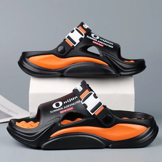 Summer Men's Massage Slippers Outdoor Sandals Beach Comfortable Indoor Slides Water Clogs Casual Shoes Men Women Home Slippers