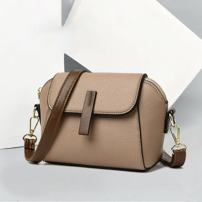 Genuine Leather Women Crossbody Bag Shoulder Bags Luxury Solid Color Cow Leather Handbag Elegant Female Messenger Bag