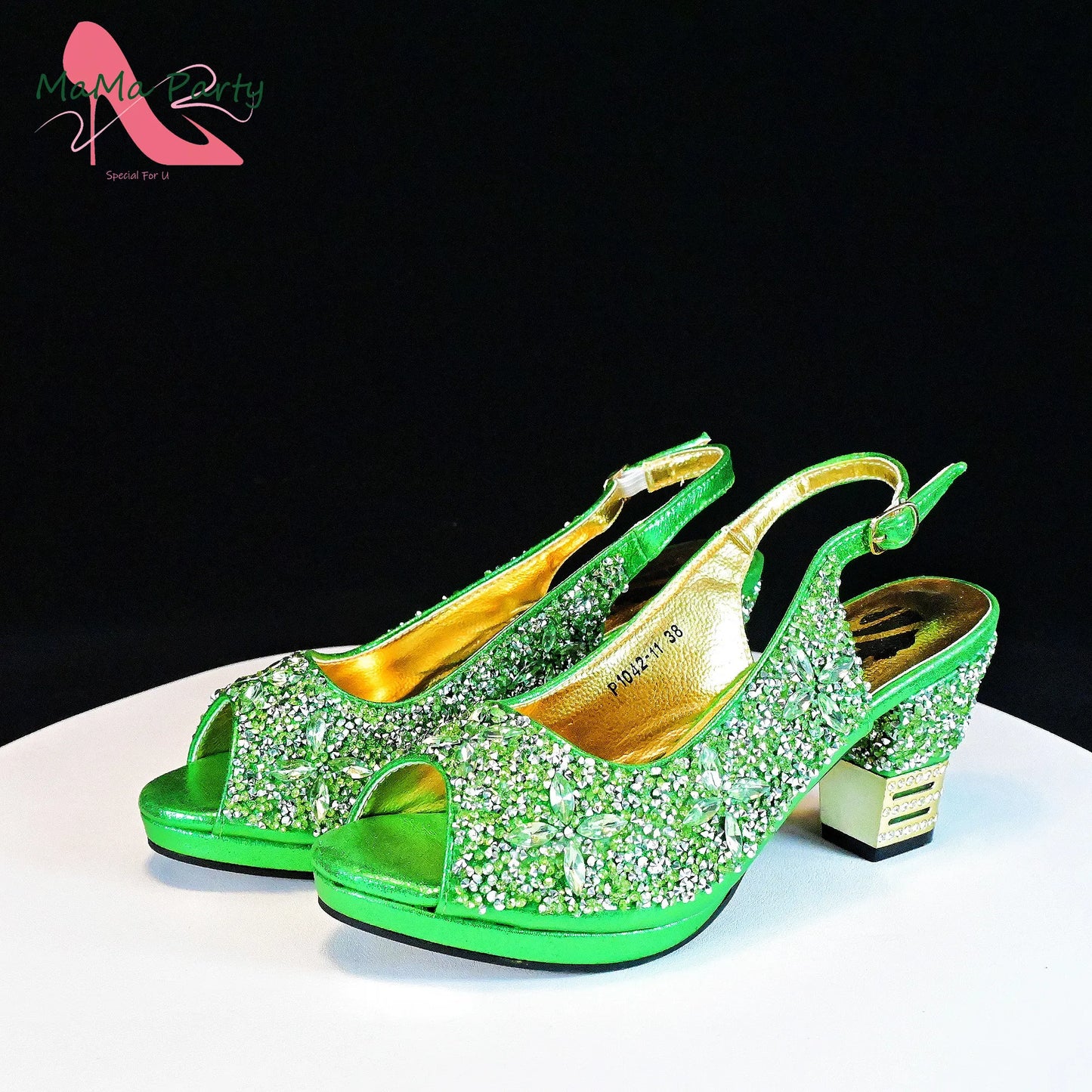 2025 Fashion Style Nigerian Ladies Lovely Shoes and Bag to Match Set in Gold Color Specials Pumps for Dress